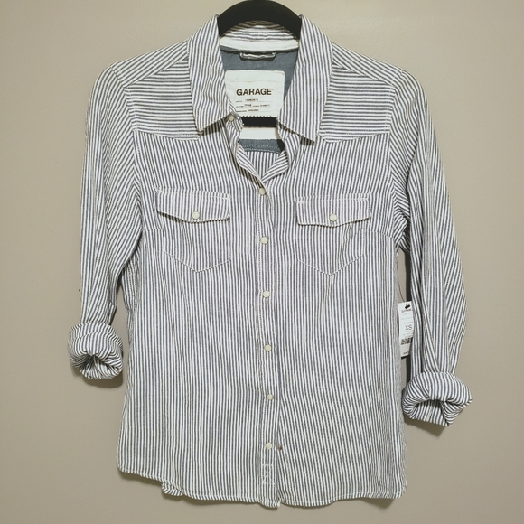Garage Button Down Stripped Shirt - Picture 5 of 6